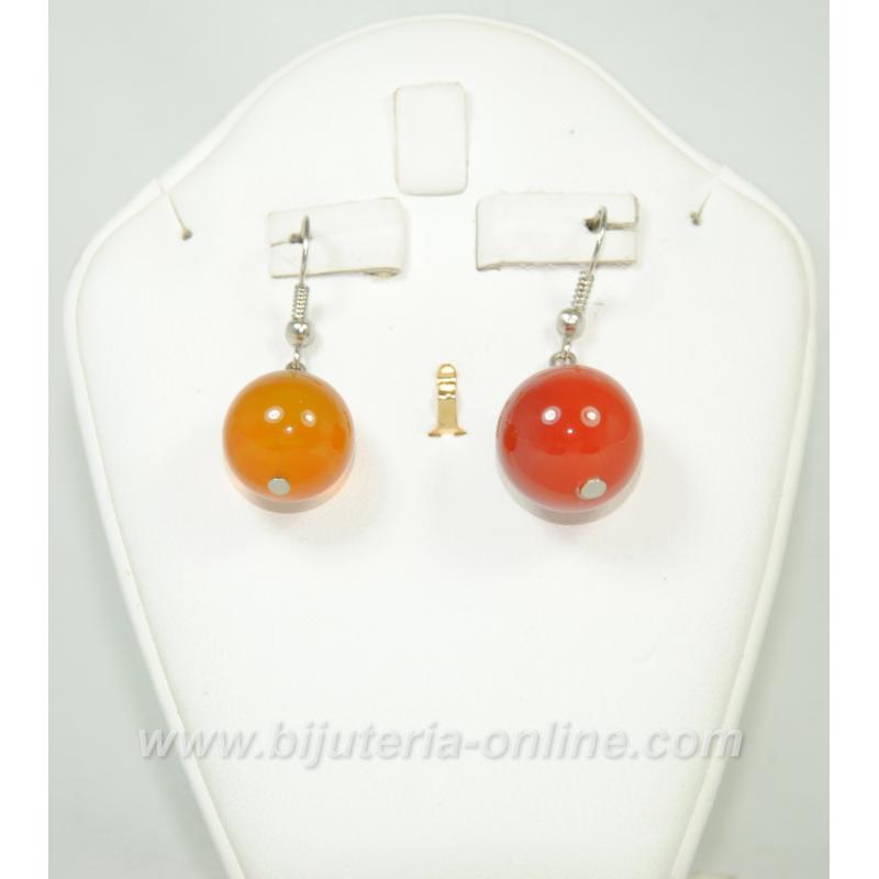 Обеци от карнеол