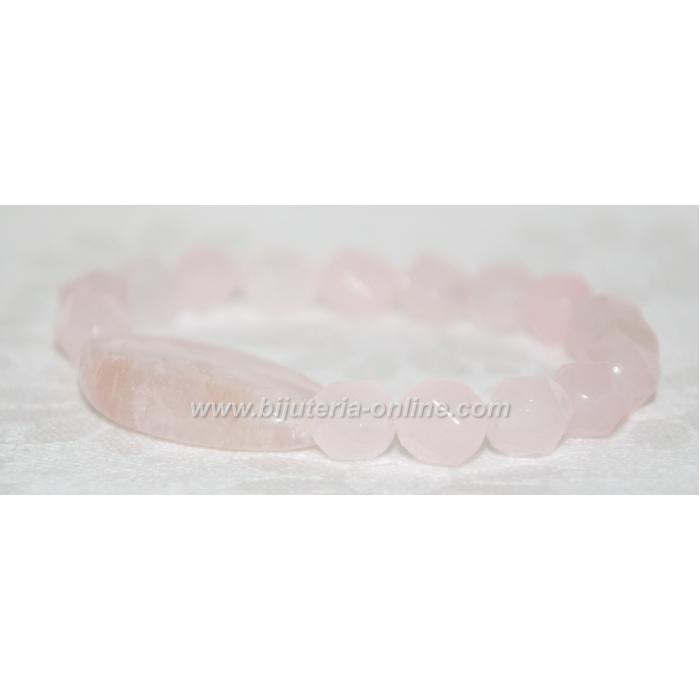 Гривна от розов кварц