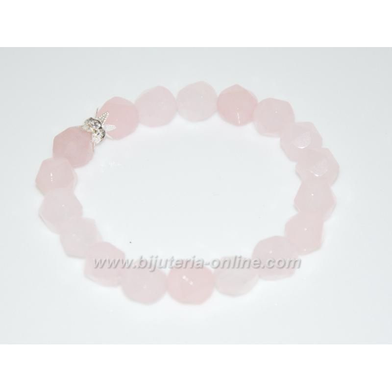 Гривна от розов кварц