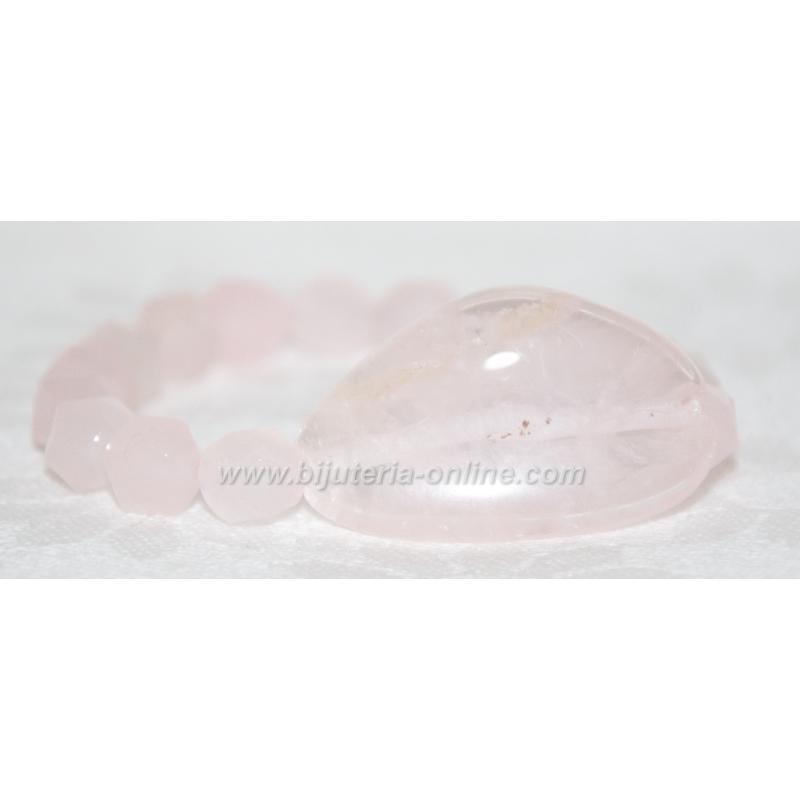 Гривна от розов кварц