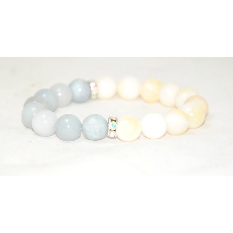 Гривна от седеф и ахат