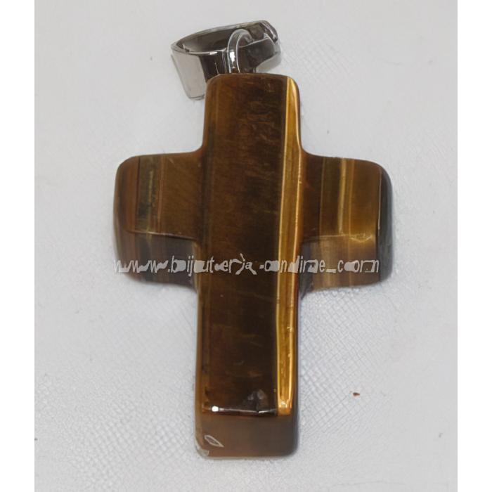 Висулка кръст - Ахат, Тигрово око, Хематит