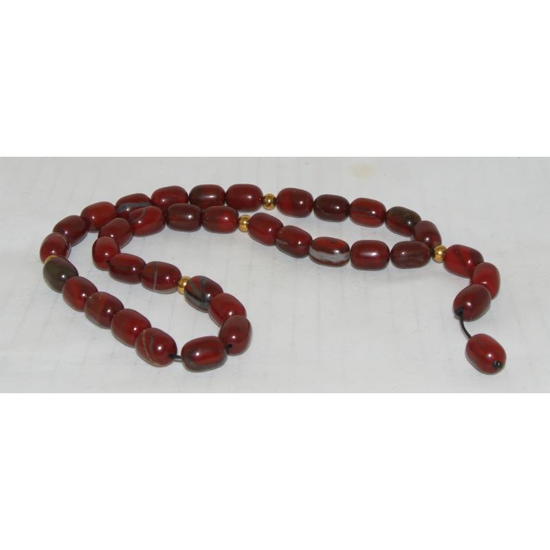 Броеница от яспис (мокаит) + гривна