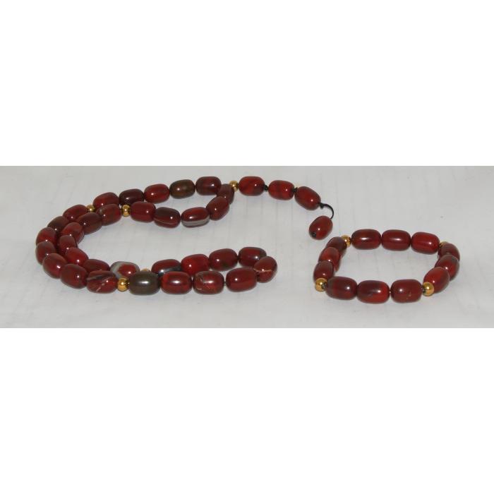 Броеница от яспис (мокаит) + гривна