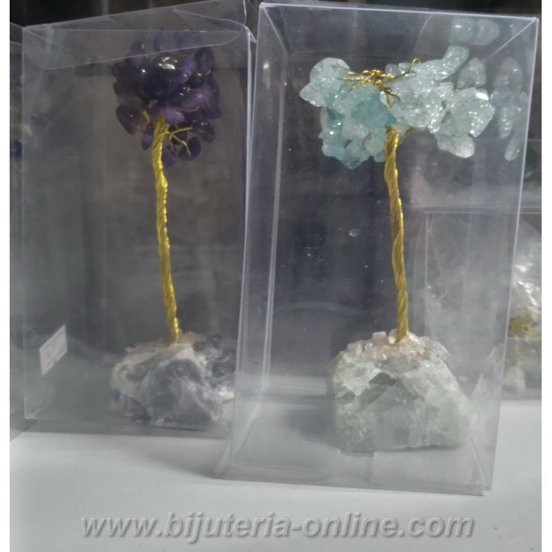 Фигурка дърво от Аметист / Аквамарин