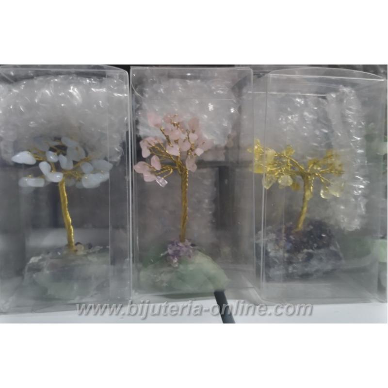 Фигурка дърво от Розов кварц/ Лунен камък / Цитрин