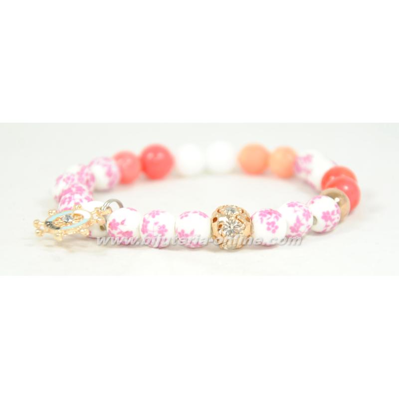 Гривна от корал и ахат