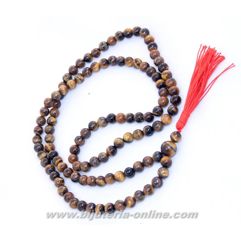 Броеница от тигрово око 108+1