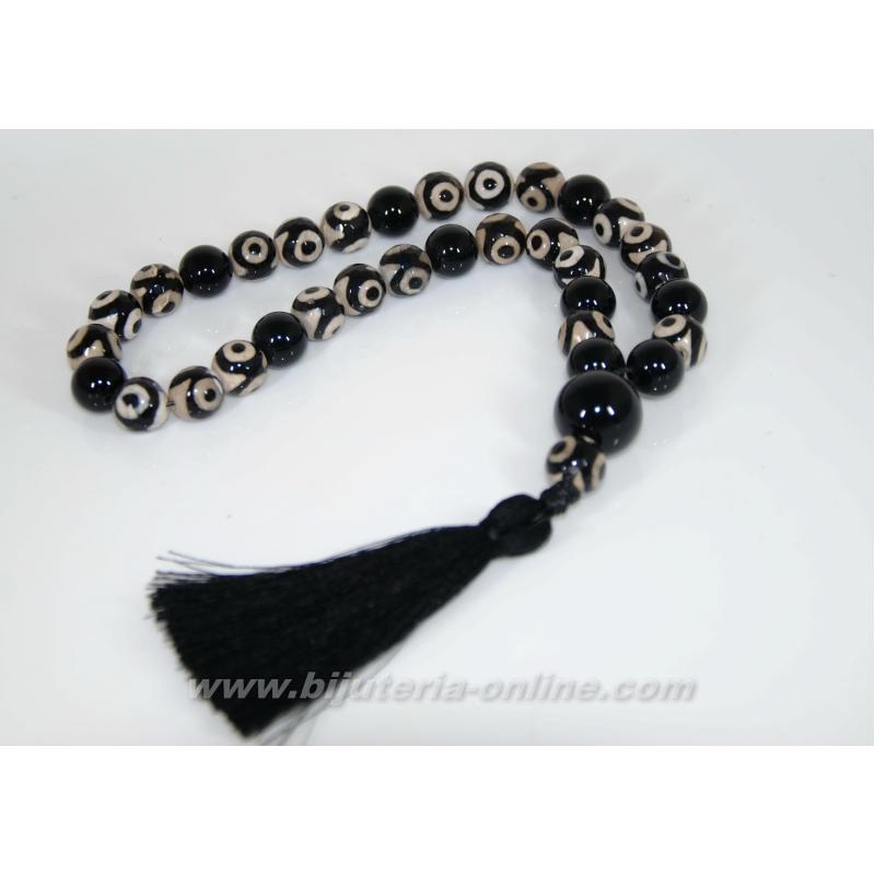 Броеница от оникс и ахат