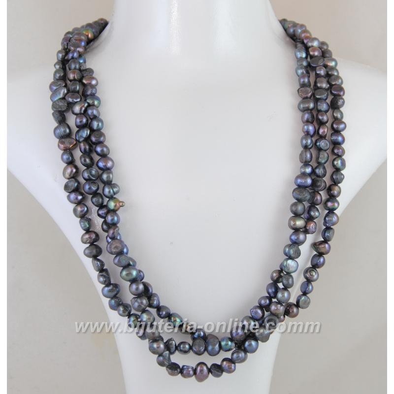 Гердан от черни перли