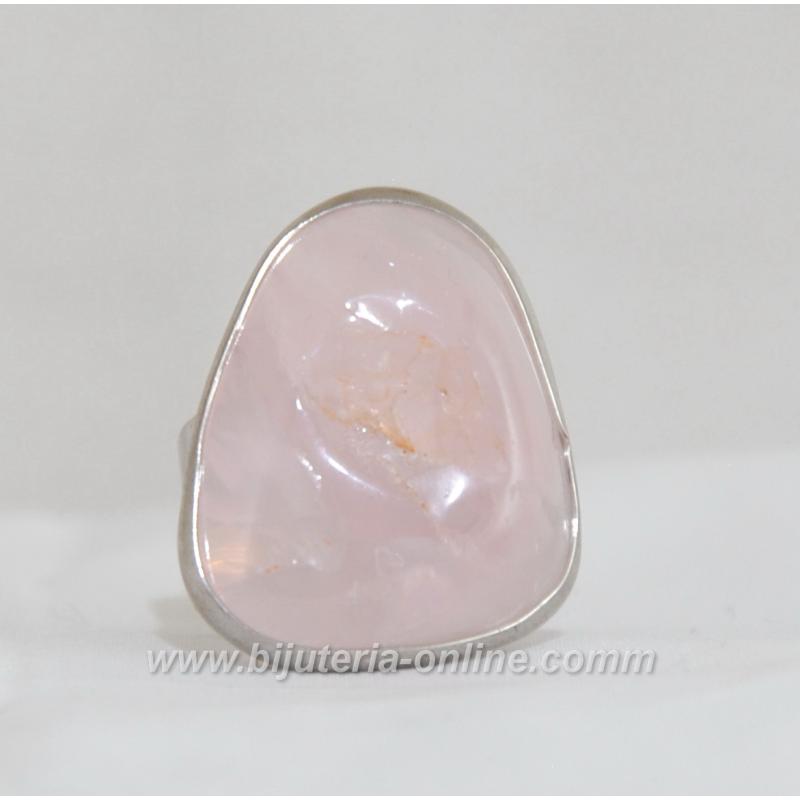 Пръстен от розов кварц