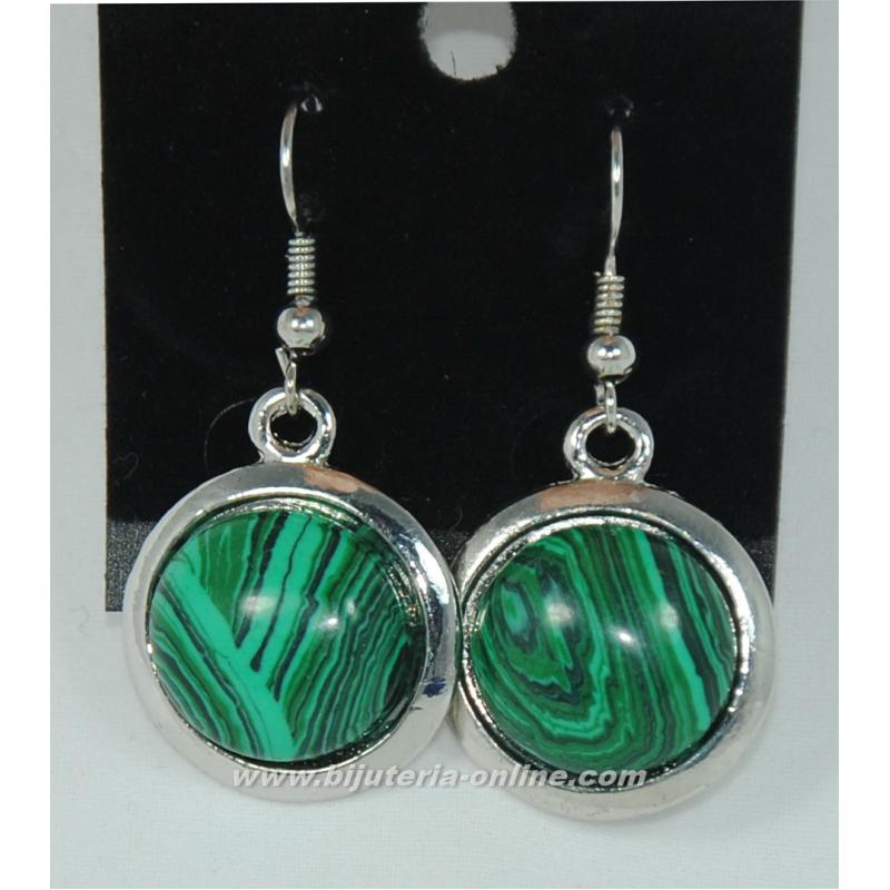 Обеци от малахит