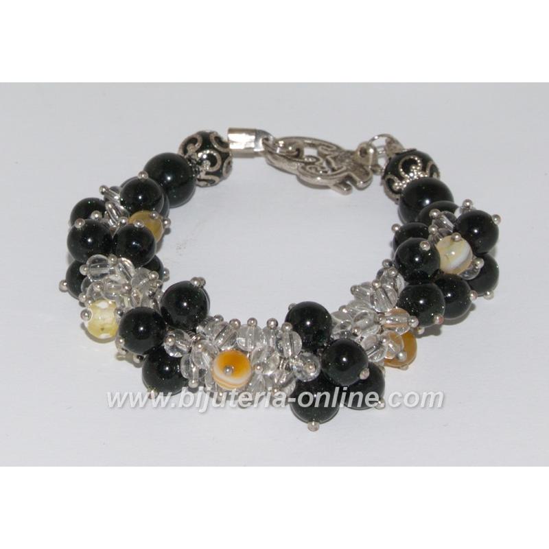 Гривна от планински кристал и авантюрин