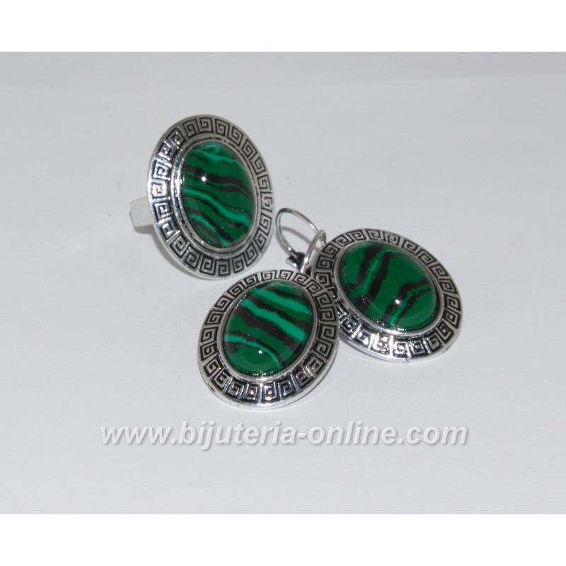 Пръстен и обеци от малахит