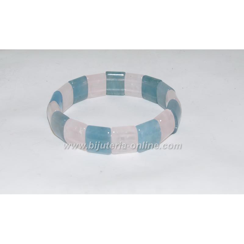 Гривна от розов кварц