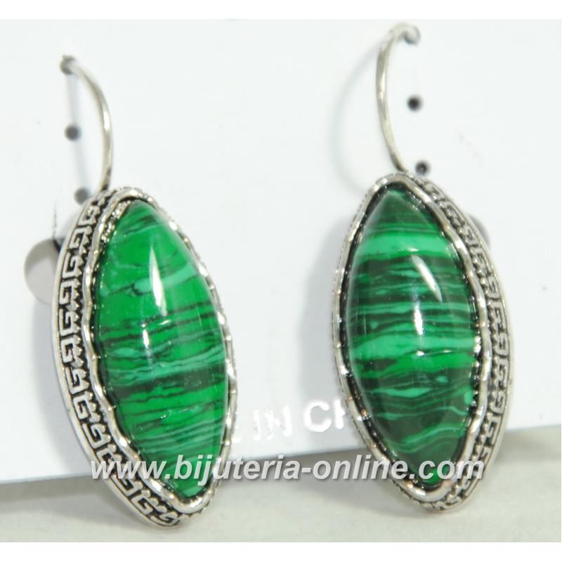 Обеци от малахит