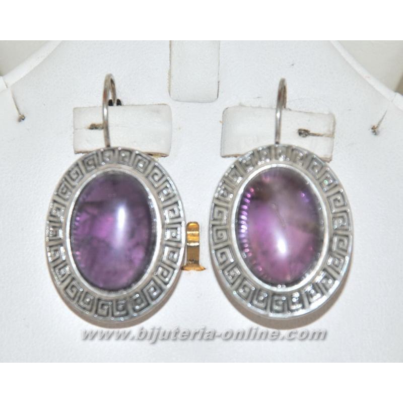 Обеци от аметист