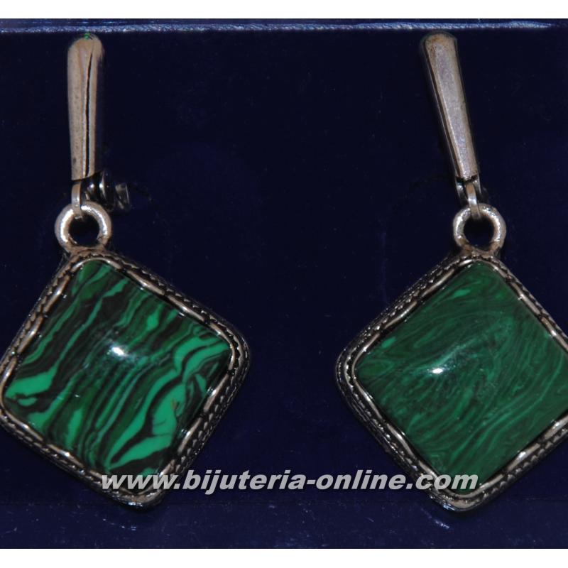 Обеци от малахит