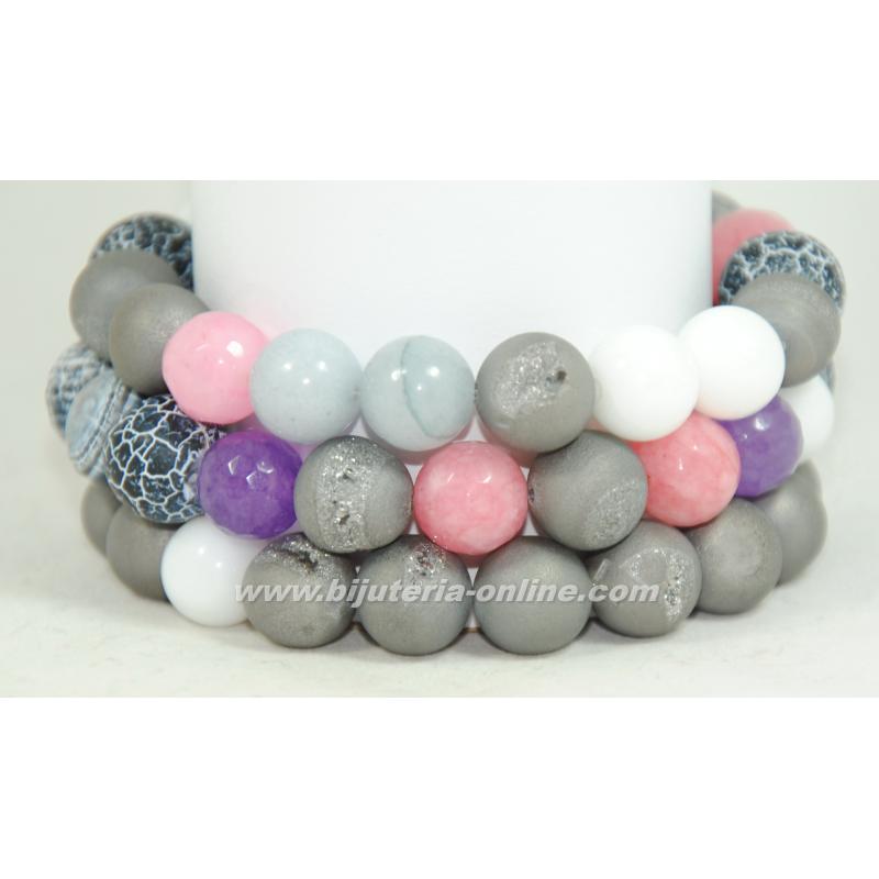 Гривна от ахат - комплект