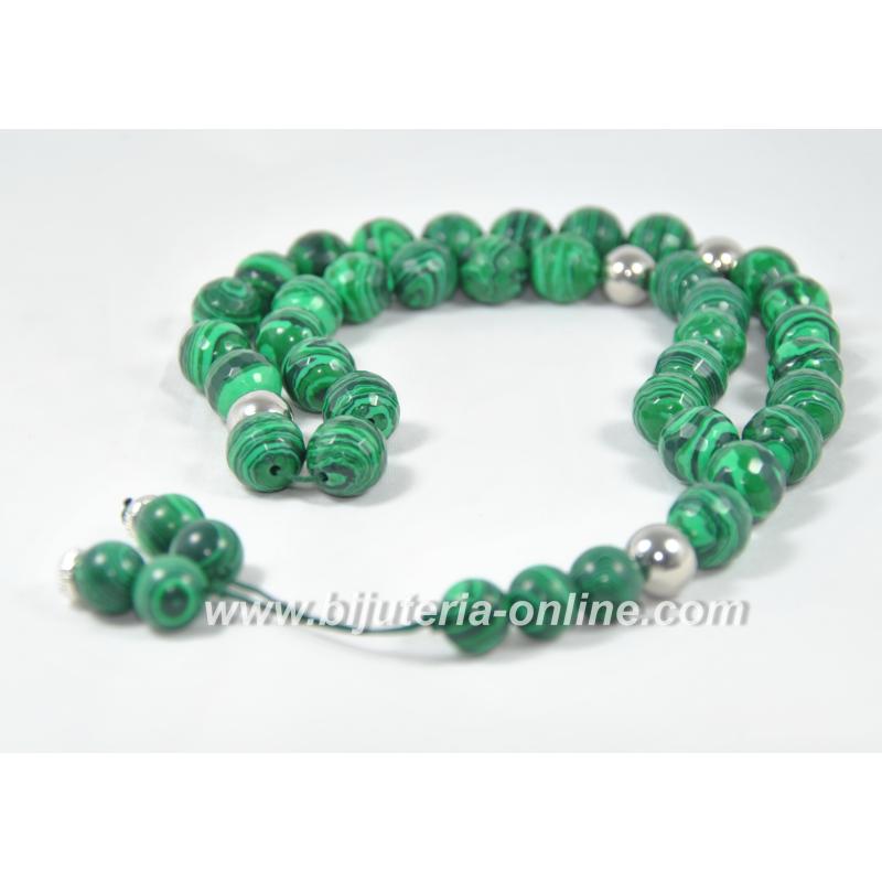 Броеница от малахит