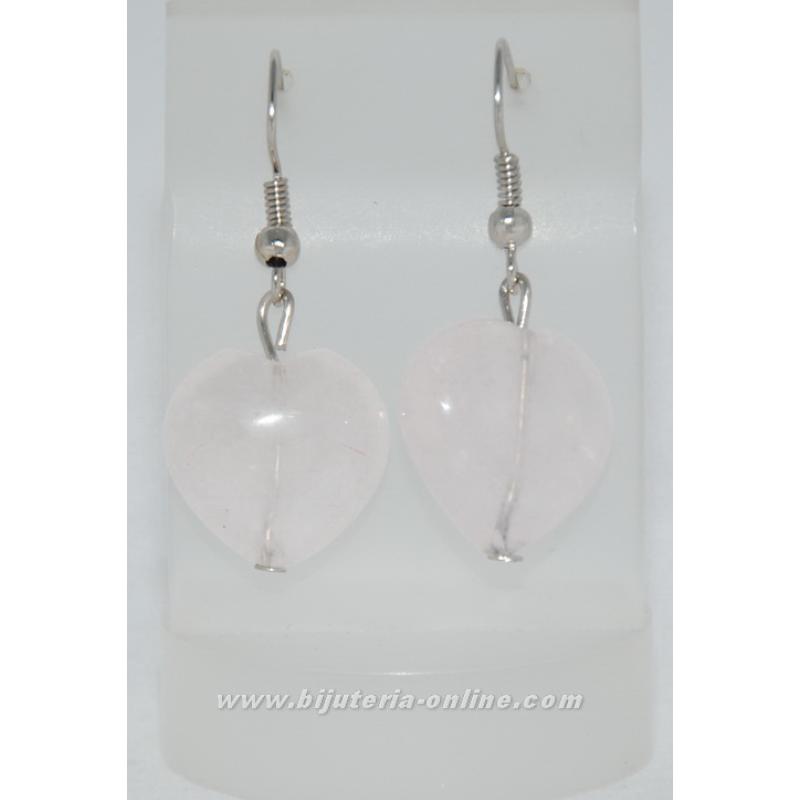 Обеци от розов кварц