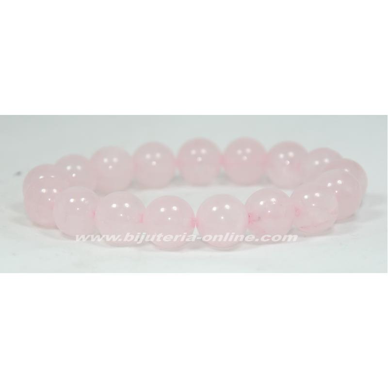 Гривна от розов кварц