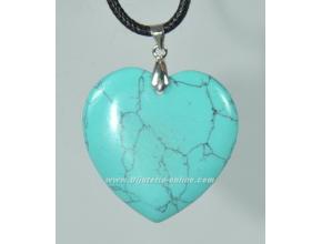 Висулка сърце от тюркоаз