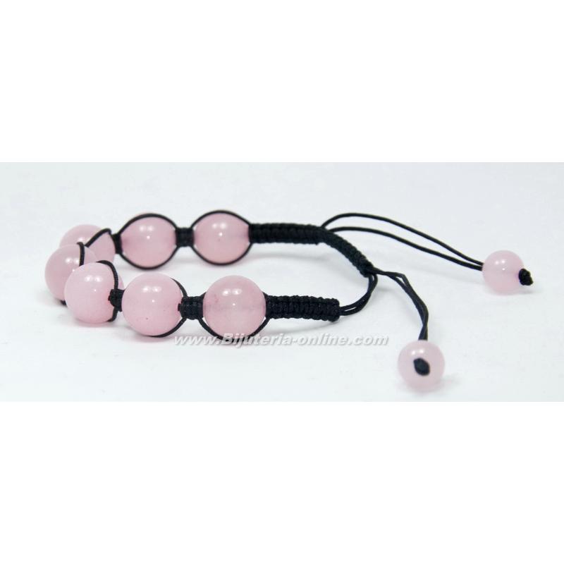 Гривна от розов кварц (шамбала)