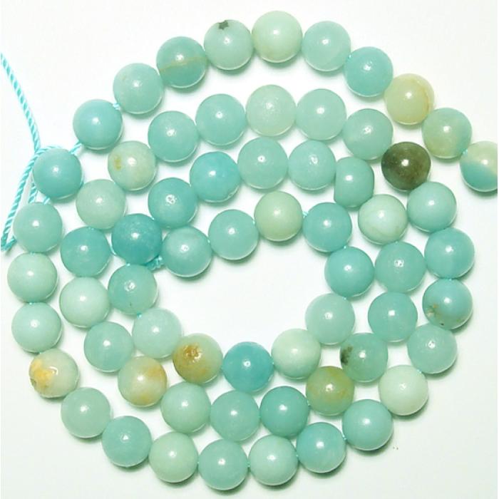 Мъниста амазонит - 6 бр.