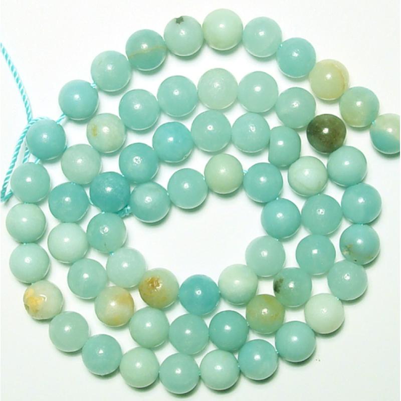 Мъниста амазонит - 6 бр.