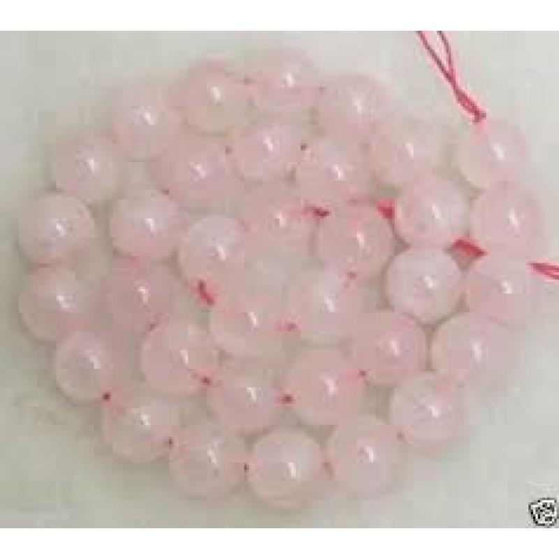 Мъниста от розов кварц - 6 бр.