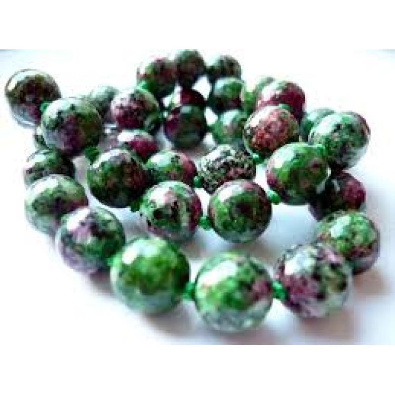 Мъниста от цоизит - 6 бр.