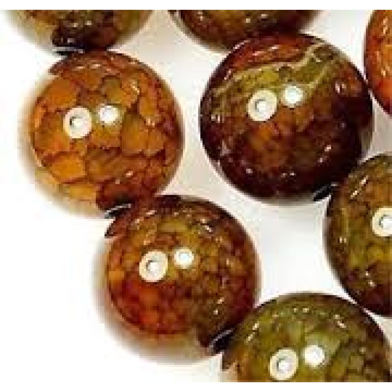 Мъниста от драконов ахат - 6 бр.