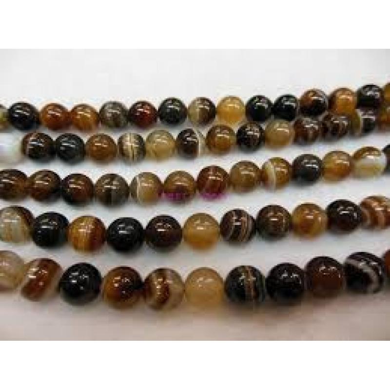 Мъниста от ахат - 6 бр.