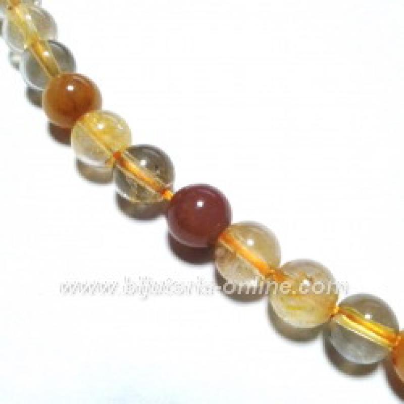 Наниз от ахат 10mm (косите на венера)