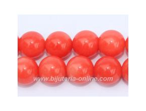 Мъниста от розов корал - 6 бр.