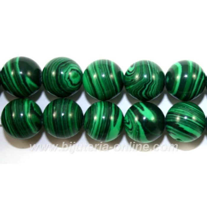 Наниз от малахит 10mm