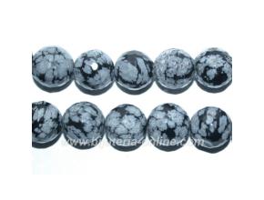 Мъниста от обсидиан - 6 бр.