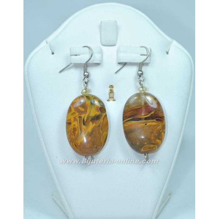 Обеци от ахат