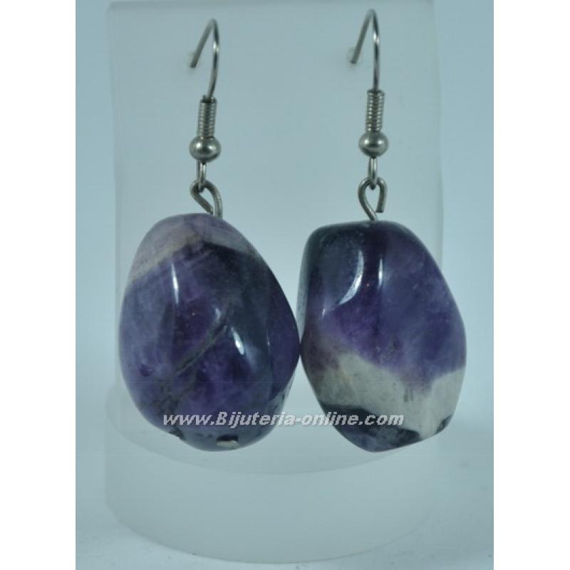 Обеци от аметист