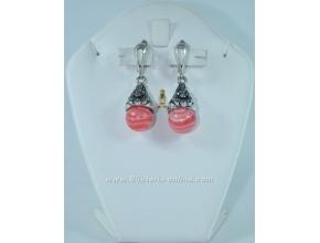 Обеци от родонит