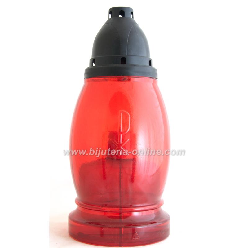 Червена Църковна Свещ (фитил + лампа)