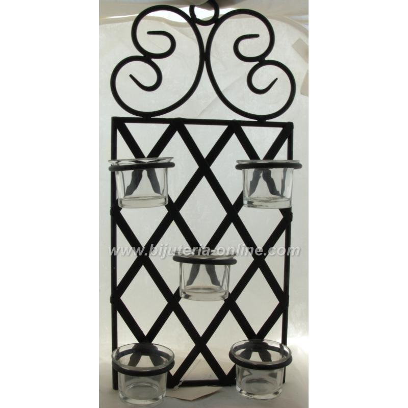 Стенен Метален Свещник - 5 точков