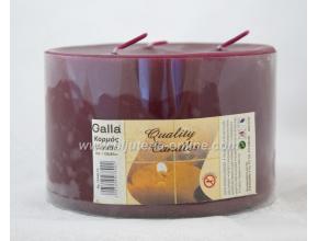 Свещ с 3 Горелки - черно, винено червено