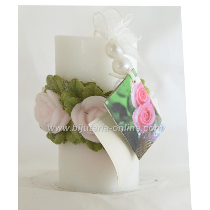 Стълбова Свещ с Рози