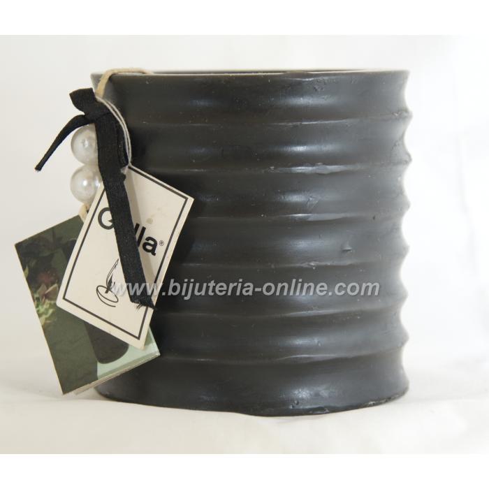 Стълбова Свещ - лилав, черен