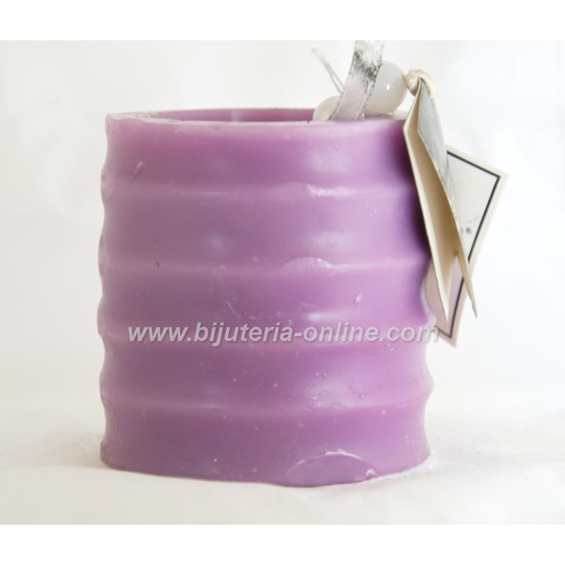 Стълбова Свещ - лилав, черен